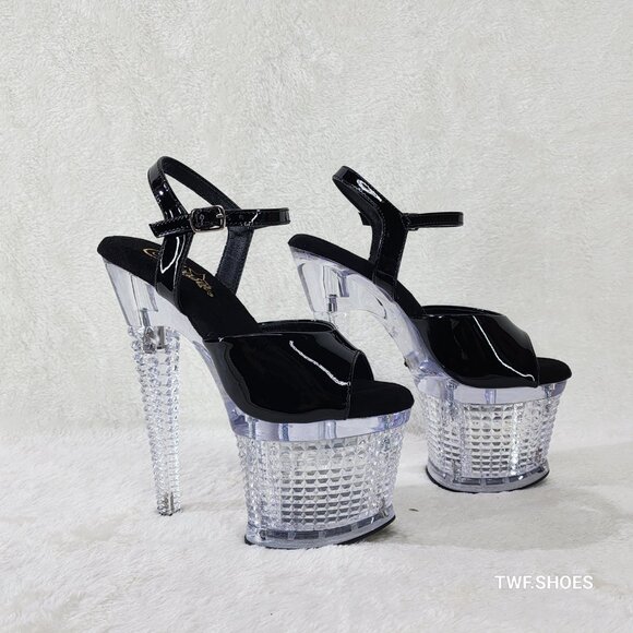 Multiple Function Led Lighted Flash dance Special Textured Platform 7" Heels - Picture 10 of 12